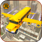 Flying School Bus Sim 2017 آئیکن