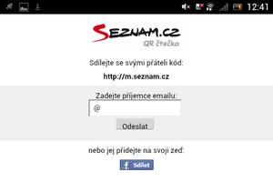Seznam.cz qr reader captura de pantalla 1
