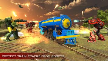 Train Transform Robot Army Bridge Construction Ekran Görüntüsü 1