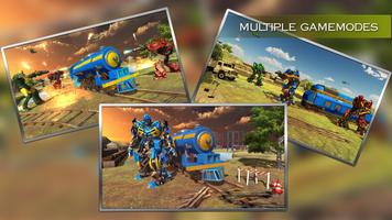 Train Transform Robot Army Bridge Construction Ekran Görüntüsü 3