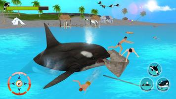 Killer Blue Orca Whale Attack Sim 3D: Whale game ภาพหน้าจอ 1