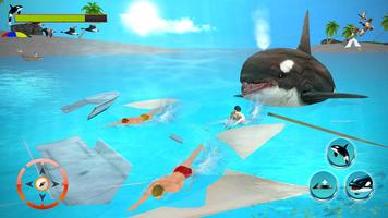 Killer Blue Orca Whale Attack Sim 3D: Whale game ภาพหน้าจอ 2