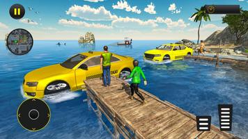 Jeux de simulateur de voiture de taxi de l'eau Affiche