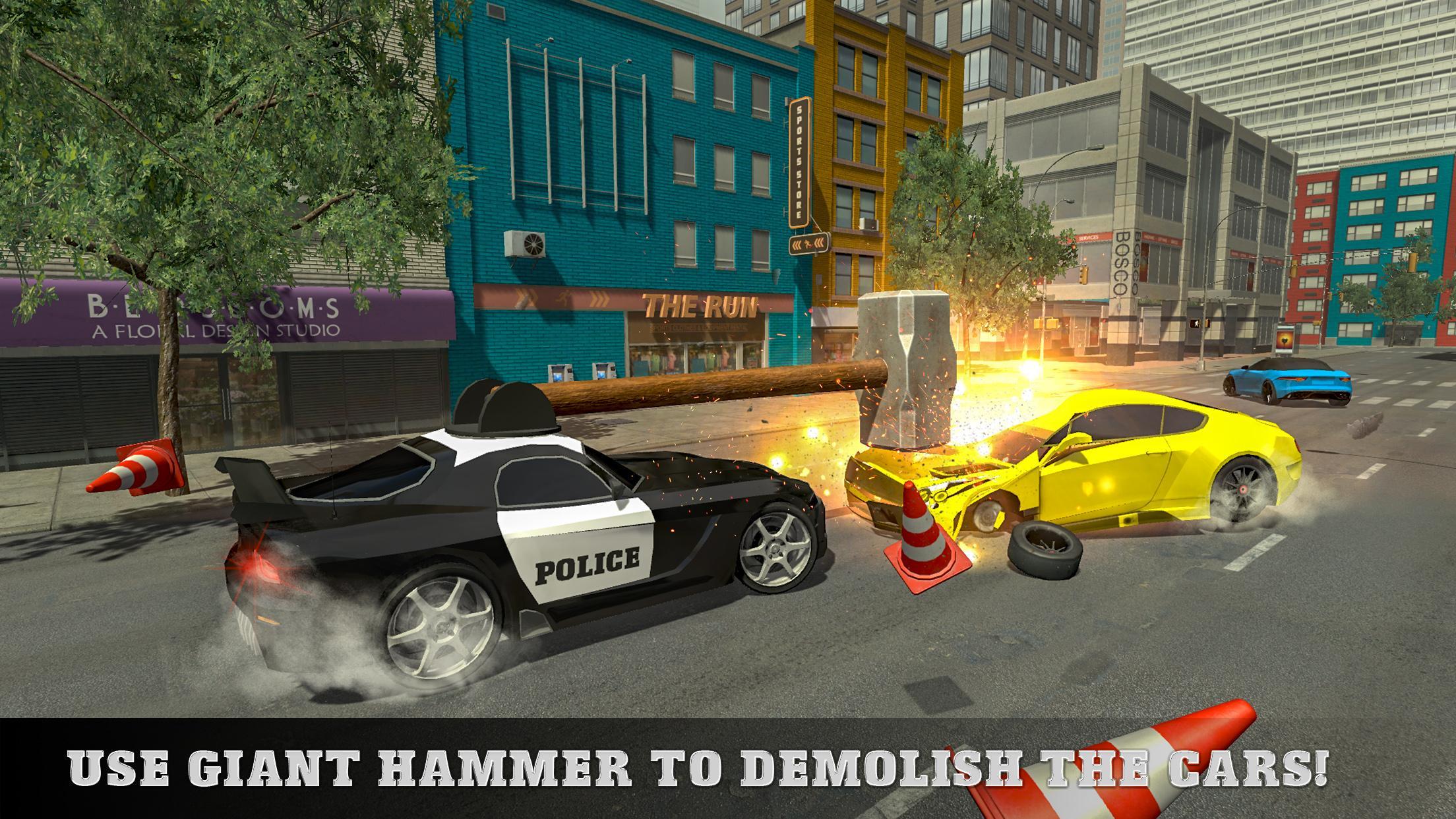 Us Police Chase Hammer Car Crash Simulator Game For Android Apk Download - christmas car crash simulator roblox