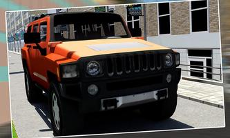 SUV Hummer Simulator 3D Affiche