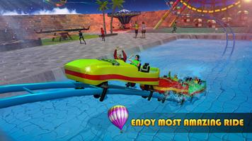 Roller Coaster Uphill Water Park Slide Adventure Plakat