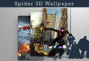 Superheroes 3D Spider Live Wallpaper Premium Free Affiche