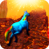 Unicorn Volcano Escape أيقونة