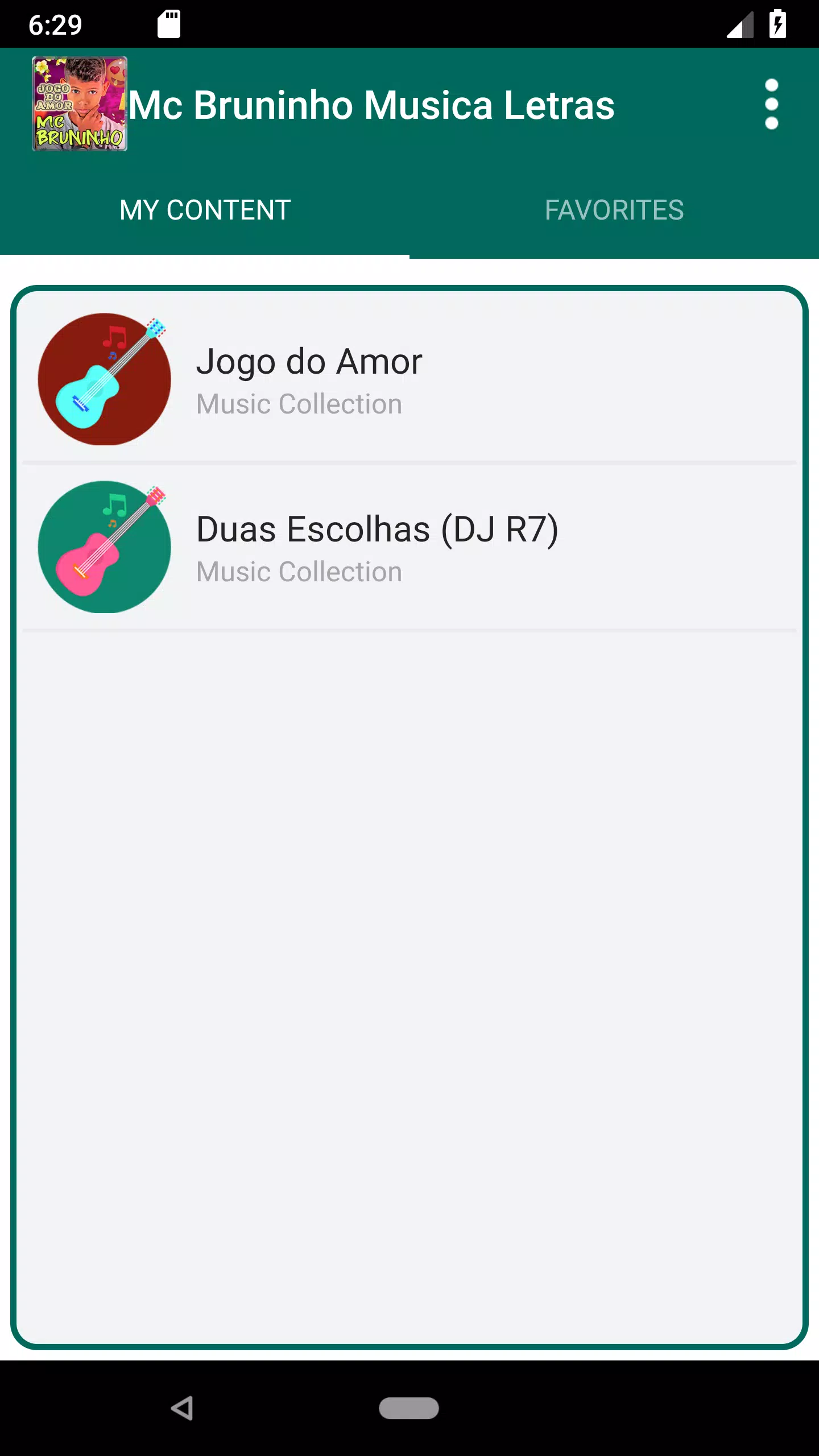 Descarga de APK de JOGO DO AMOR, MC Bruninho Letra da música para