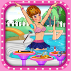 pool party  spa and makeover icon