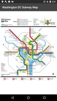 Washington DC Metro Map پوسٹر