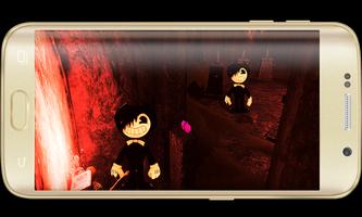 horror bendy map Run machine Affiche