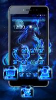 Tema Biru Guntur Unicorn poster