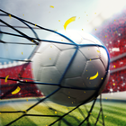 El partido fútbol Kick: meta icono