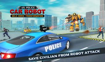 UNS Polizei 3d Auto Roboter wild Pferd Kampf Screenshot 3