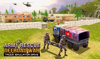 Armee Rettung LKW Krieg Mission Plakat