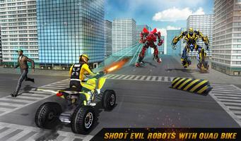 Futuristic Robot Quad Bike Dinosaur Survival Game ảnh chụp màn hình 2