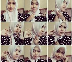 Poster Step by step DIY daily trendy Hijab