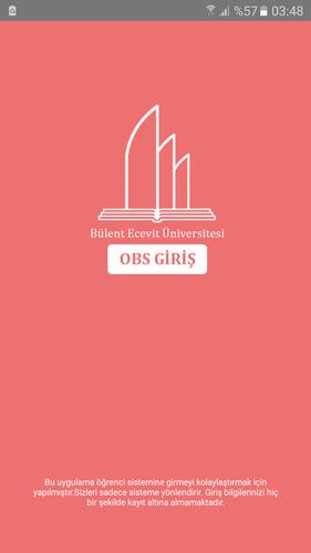 android icin bulent ecevit universitesi obs giris apk yi indir