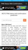 PNR Status With Confirmation Chance Cartaz