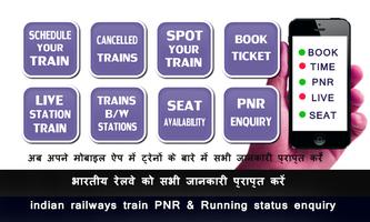 Indian railways train pnr & Running status inquiry poster