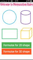 2D & 3D All Mensuration formulae captura de pantalla 1