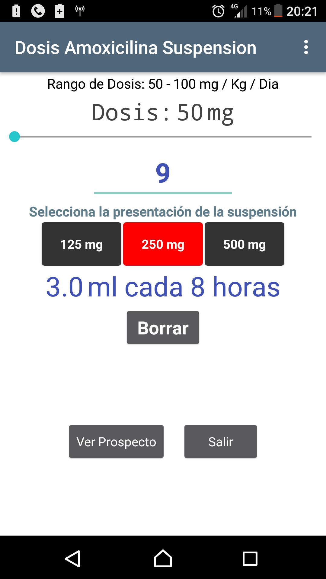 Descarga de APK de Dosis: Amoxicilina Suspensión para Android