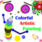 Colorful artistic painting آئیکن