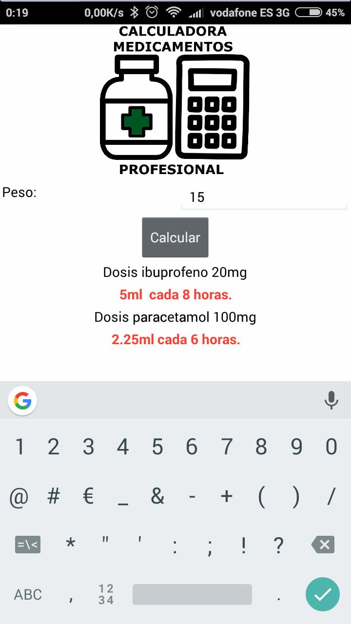 Descarga de APK de Calculadora medicina infantil para Android