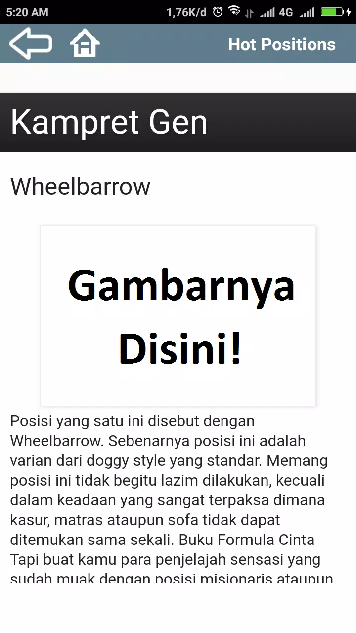Wheelbarrow posisi