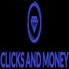 Clicks and money icon
