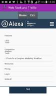 Alexa "Web Rank & Traffic" स्क्रीनशॉट 1