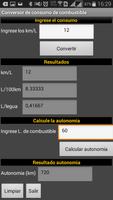Conversor consumo combustible  ảnh chụp màn hình 1
