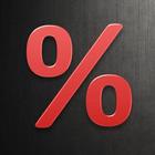 Calculadora de porcentaje % Fr icono