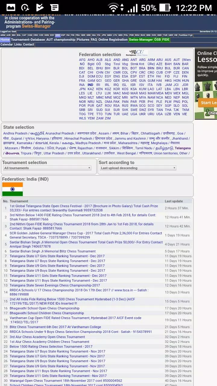 CHESS INFO CHESS: Results - Karnataka State Open FIDE Rating Chess  Championship (Jul 22, 2017 - Jul 23, 2017)