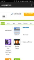 برنامه‌نما AppsGeyser Official app - Make your own apps free عکس از صفحه