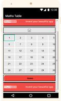 Maths Table for kids poster