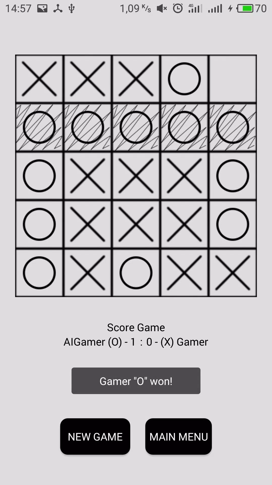 Tic Tac Toe 5x5 - Game 14 