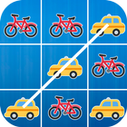 Tic Tac Toe - Car Vs Bicycle آئیکن