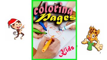 Coloring Pages-kids Affiche