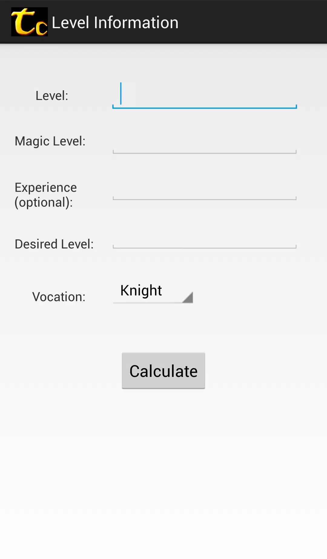 Descarga de APK de Tibia Calculator para Android