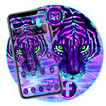 Purple Green Pattern Tiger Theme