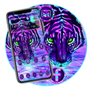 Purple Green Pattern Tiger Theme APK