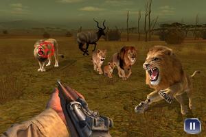 3D Sniper Shooter Wild Lion Hunting capture d'écran 1