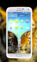Tiger Zipper Lock Screen Ekran Görüntüsü 1