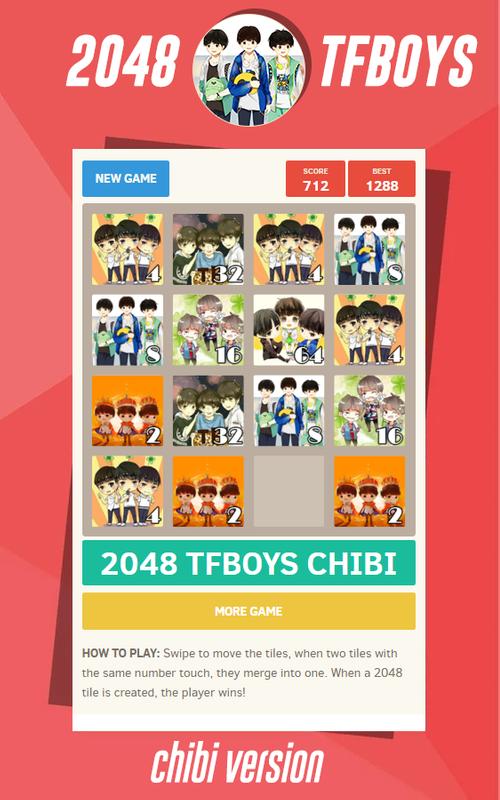 2048 Tfboys Chibi Cute Game For Android Apk Download - 2048 tfboys chibi cute game screenshot 2