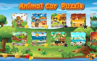 Animal Car Puzzles for Kids Affiche