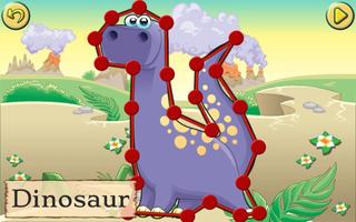 Poster Dinosaur Kids Connect the Dots