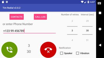 Tim Redial capture d'écran 1