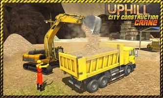 Uphill City Construction Crane : Road Builder 3D পোস্টার